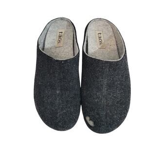 TAOS Size 41 Woolery Charcoal Wool Open Back Clog Shock Absorber‎